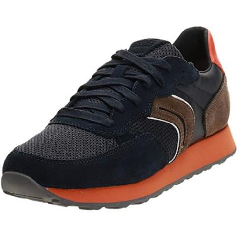 Geox Men`s U Vincit B Low Top Sneakers Navy/chocolate