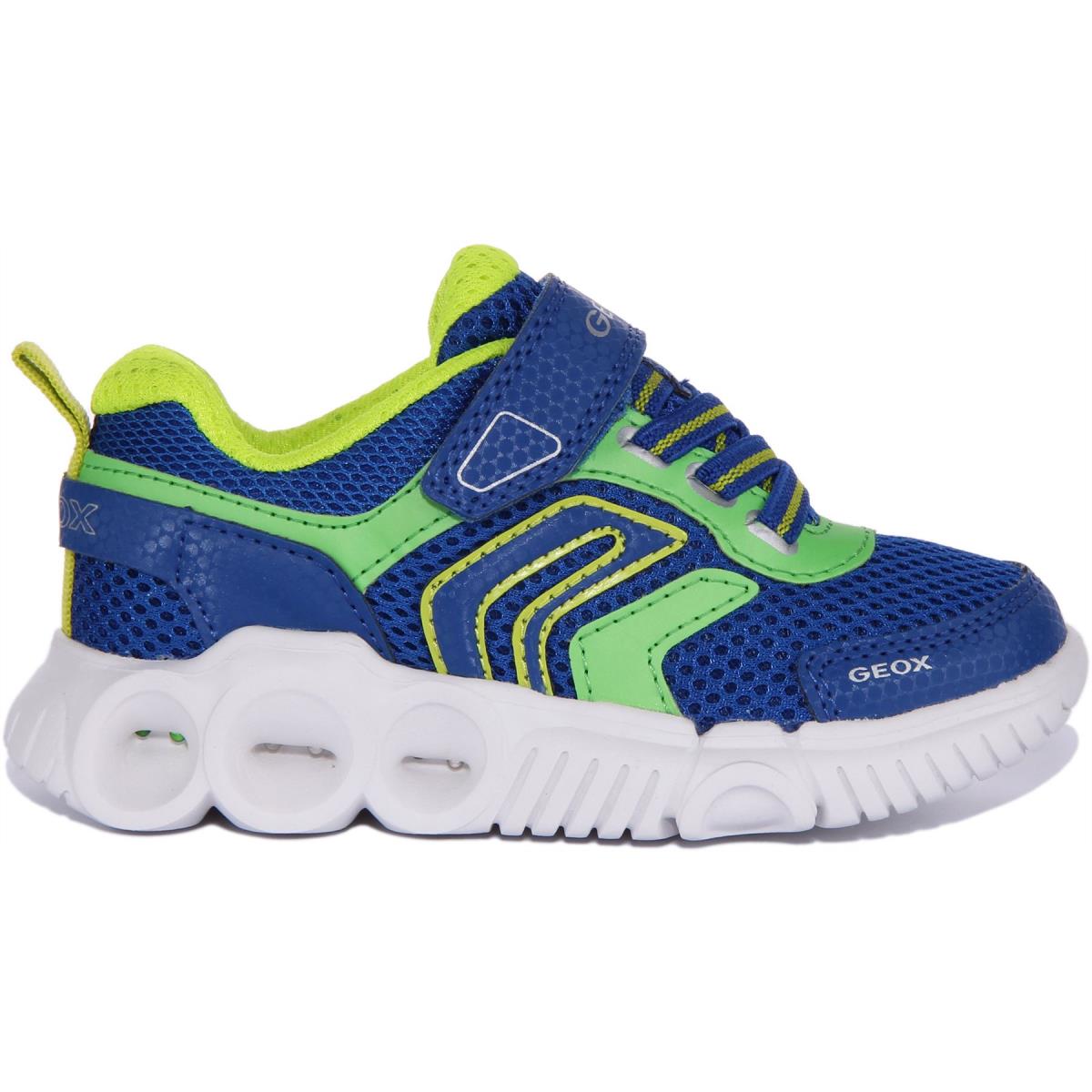 Geox J Wroom B. B Light Up Sneakers Blue Green Infants US 0.5C - 13.5C