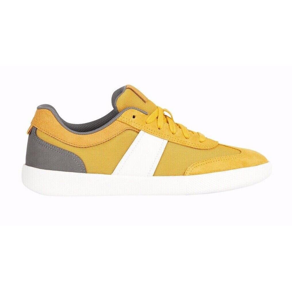 Geox Rieti Man`s Yellow/white Vintage-style Low-cut Sneaker U4570A01422C0155