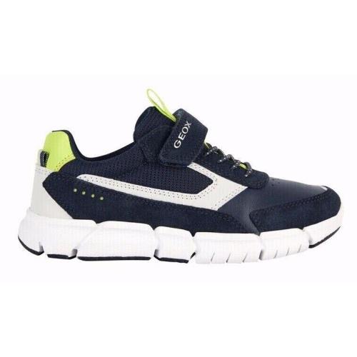 Geox Flexyper Boy`s Navy/lime Sneakers J359BA05422C0749