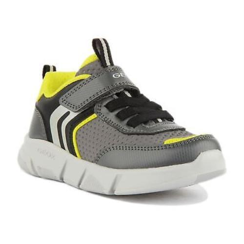 Geox Aril Boy Single Strap Athletic Slip On Sneakers In Grey Size US 10 - 4Y