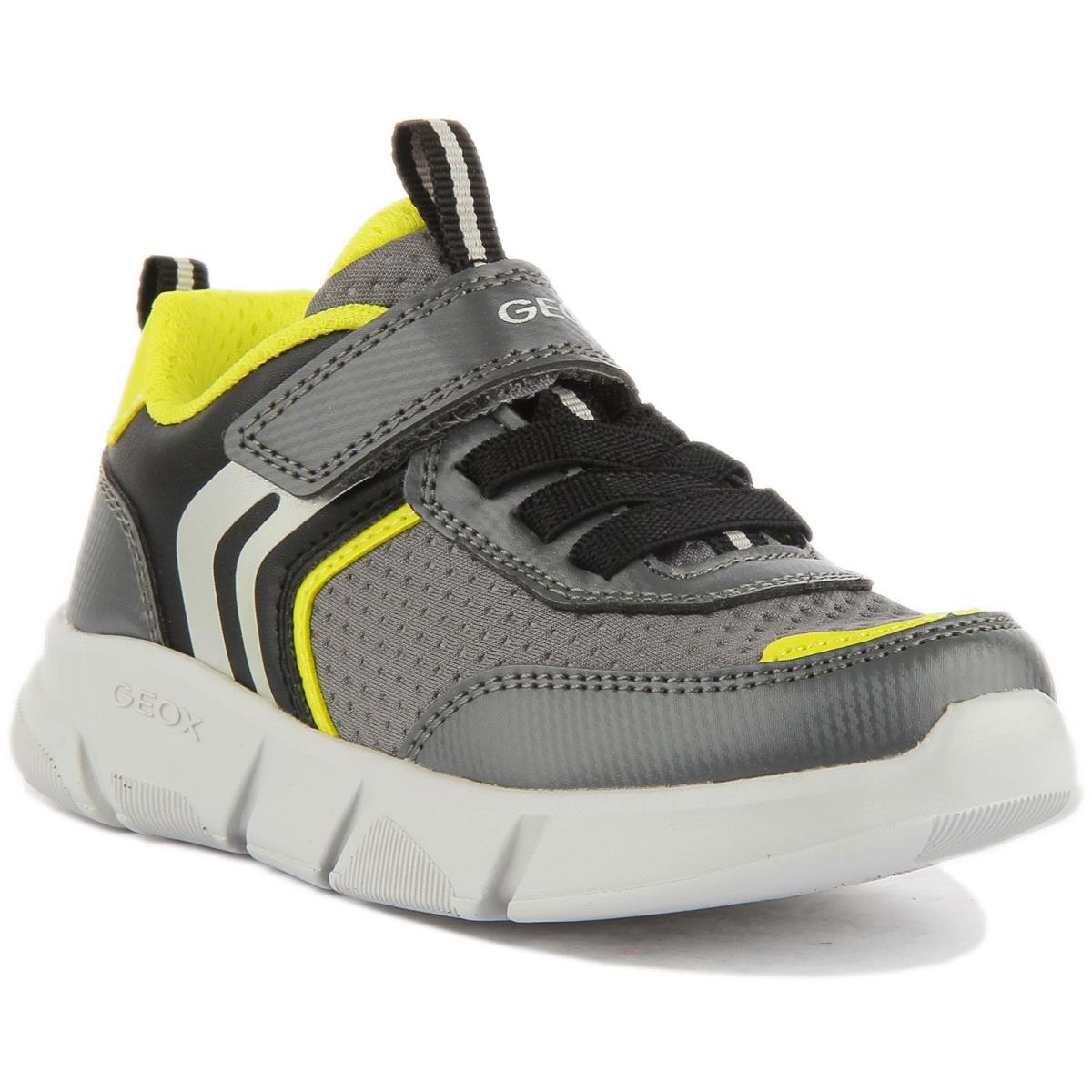 Geox Aril Boy Single Strap Athletic Slip On Sneakers In Grey Size US 10 - 4Y GREY