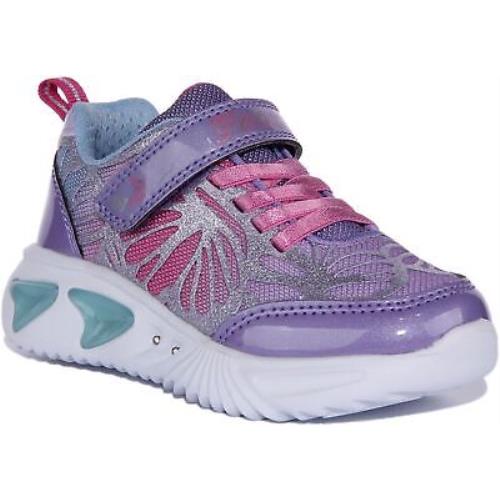 Geox J Assister GB Light Up Sneakers Lavender Infants US 0.5C - 13.5C