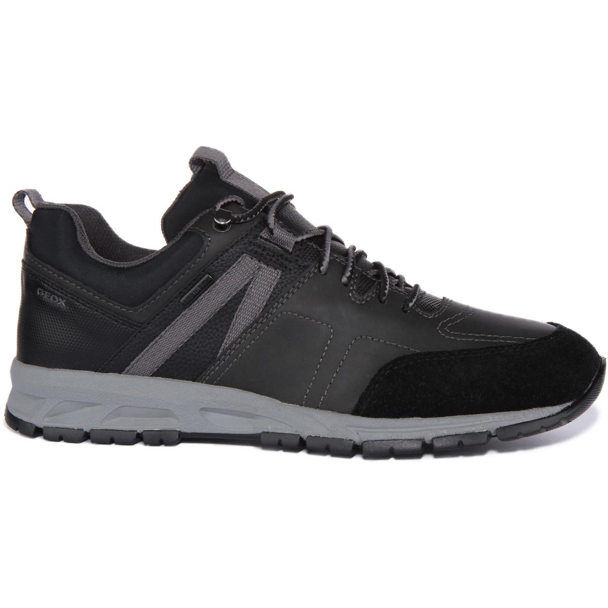 Geox U Delray Mens Lace Up Waterproof Sneakers In Black Size US 7 - 13