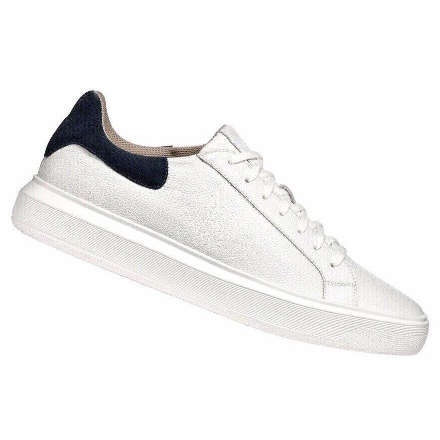 Geox Deiven Men`s Low Top White/navy Leather Sneakers U455WD00047C0899