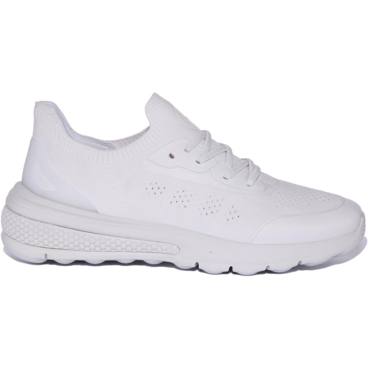 Geox D Spherica Actif Breathable Lace Up Mesh Sneaker White Womens US 5 - 10 - WHITE