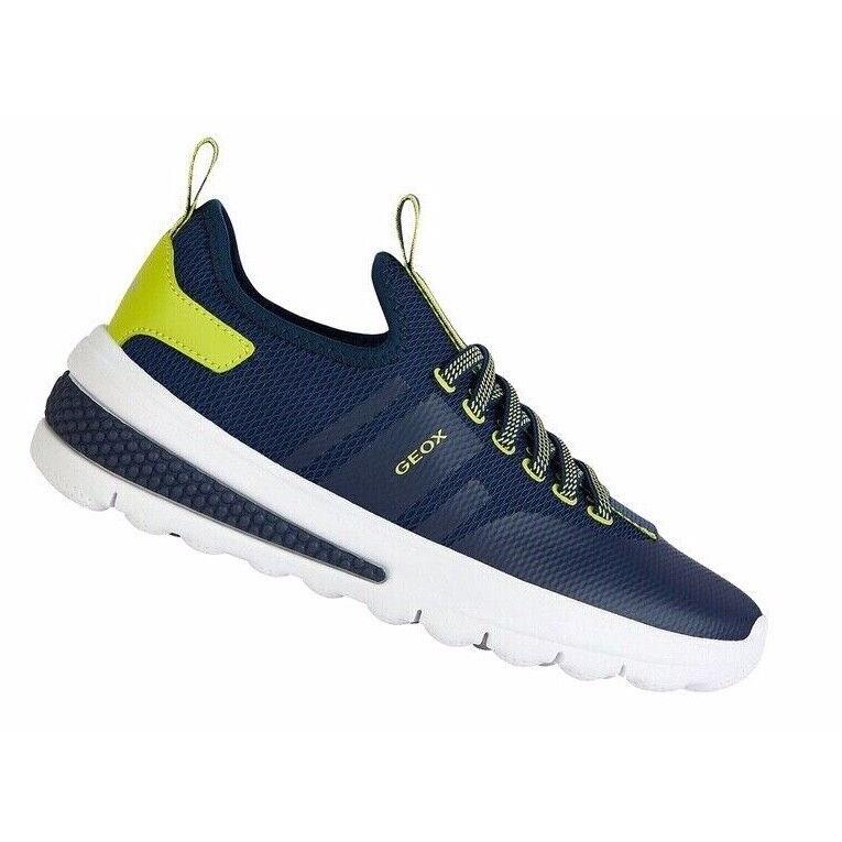 Geox Activart Boy`s Navy/lime Green Slip On Sneakers J45LTB0159JCF43S