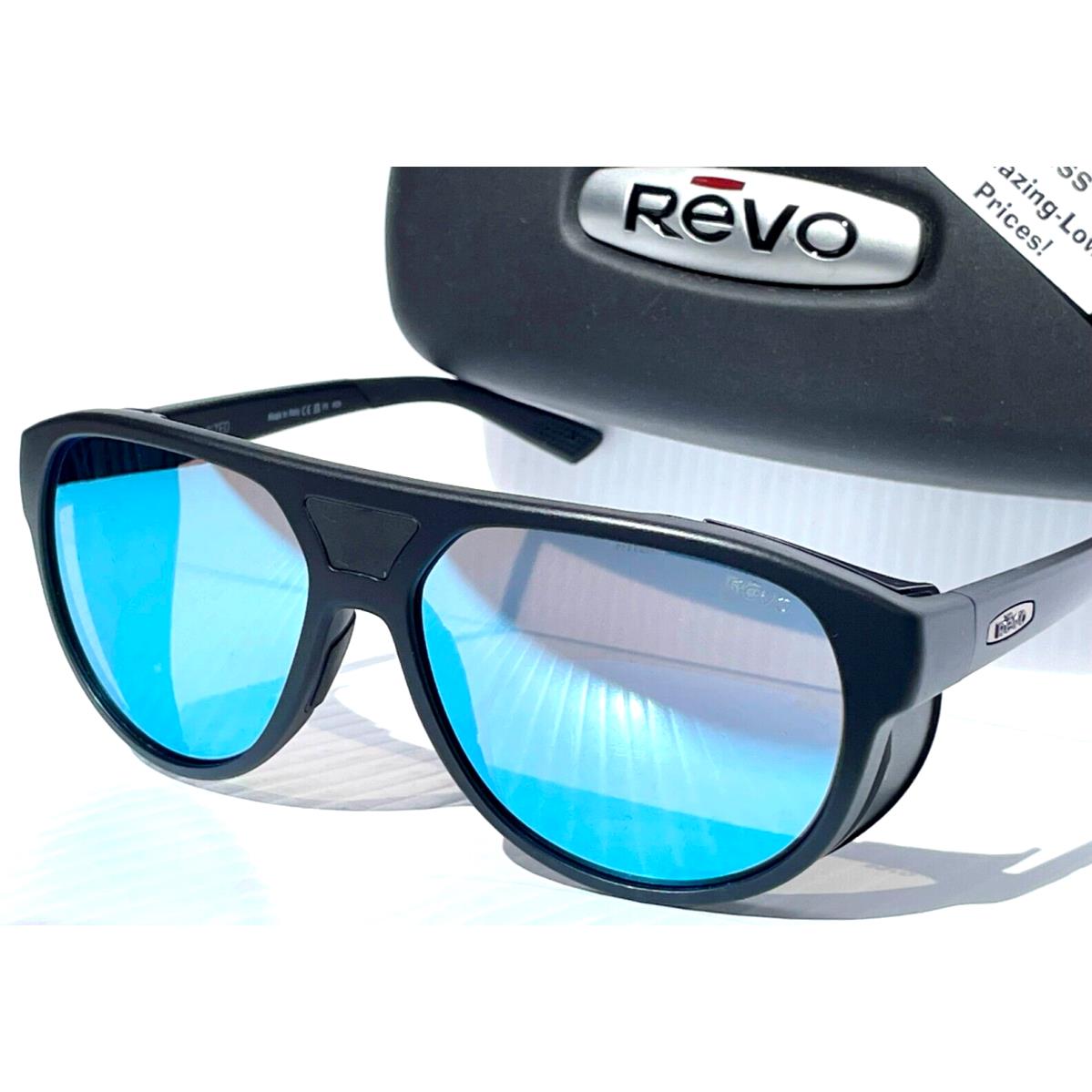 Revo Alpha Matte Black Polarized Blue Water Lens Sunglass 1240 01 BL