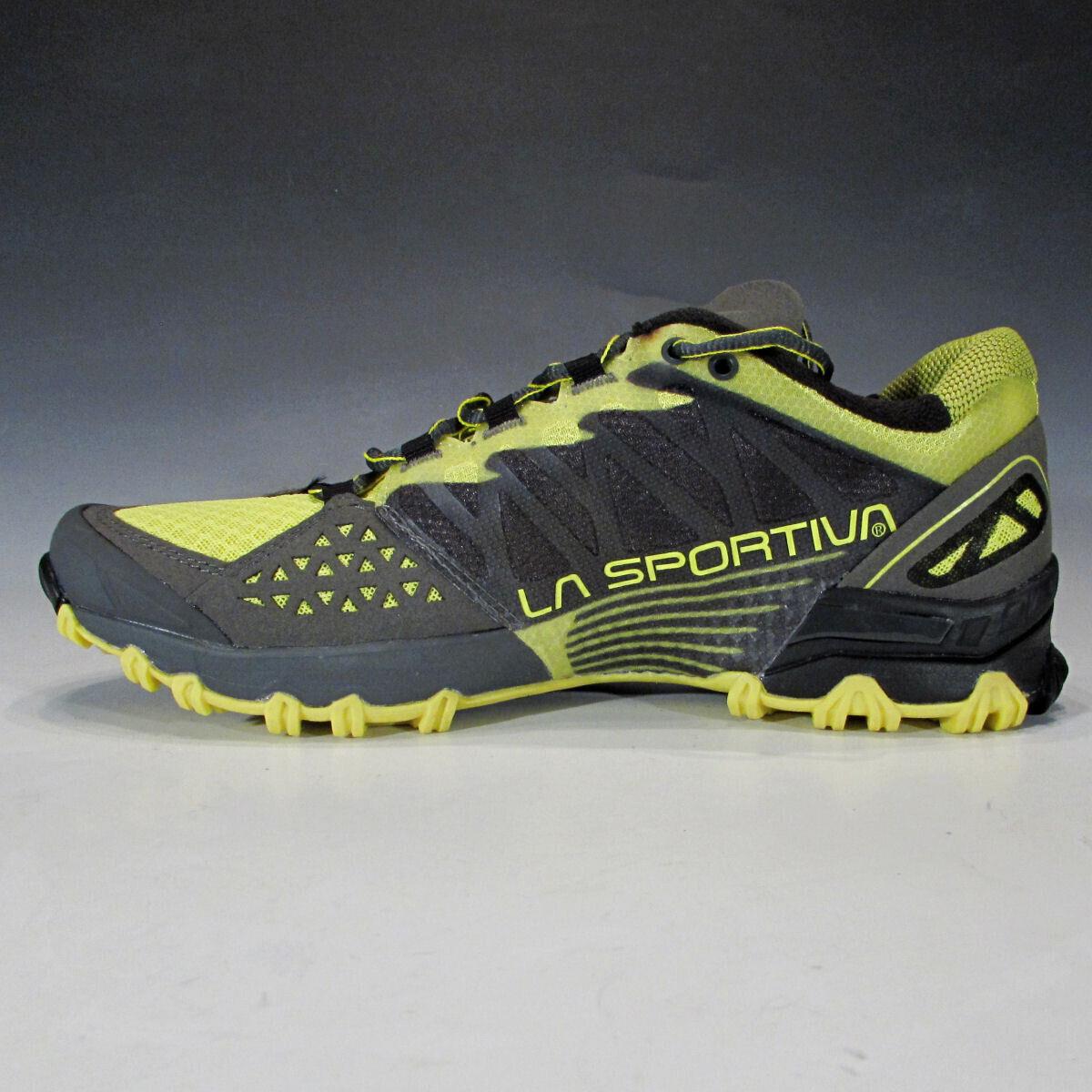 La Sportiva Men`s Bushido Trail Running Shoes Carbon/butter Yellow 9
