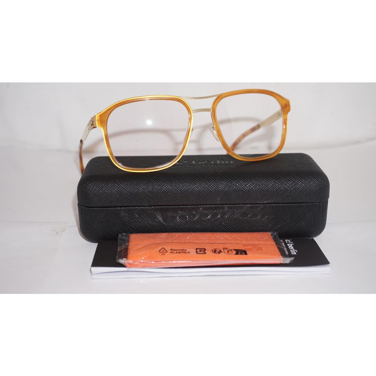 IC Berlin Eyeglasses Pablo L. Matt Gold Amur 54 15 145