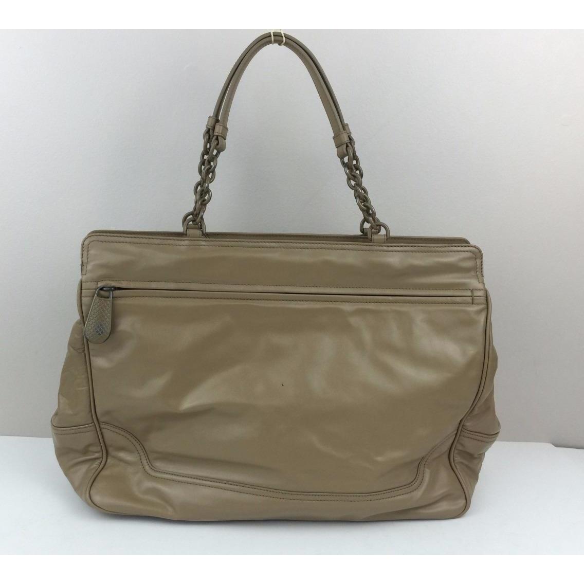 Bottega Veneta Leather Tote Beige Setasettanta Collection