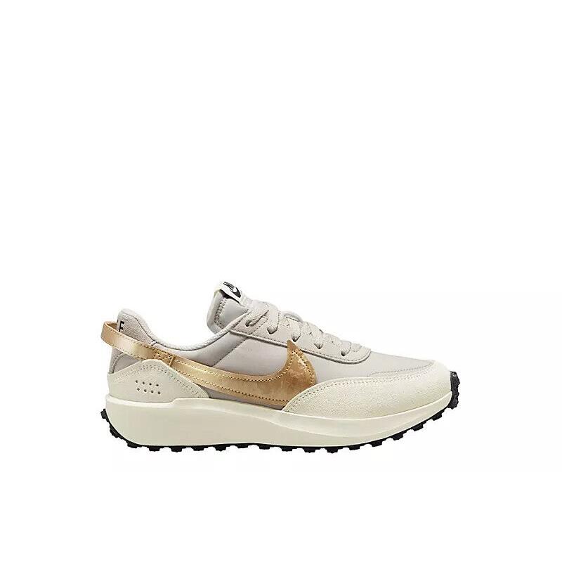 Nike Waffle Debut Retro Women`s Suede Athletic Running Sneaker Limited Gold Logo - Gold