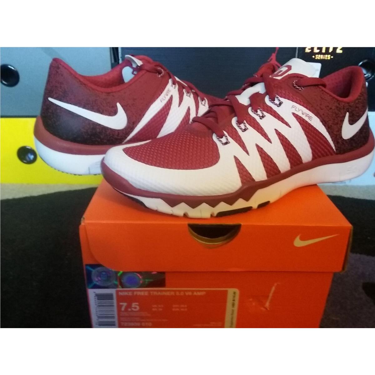 Nike Air Free Trainer 5.0 V6 Amp Oklahoma OU Sooners Week Zero 1 One 723939 610 SporTipTop