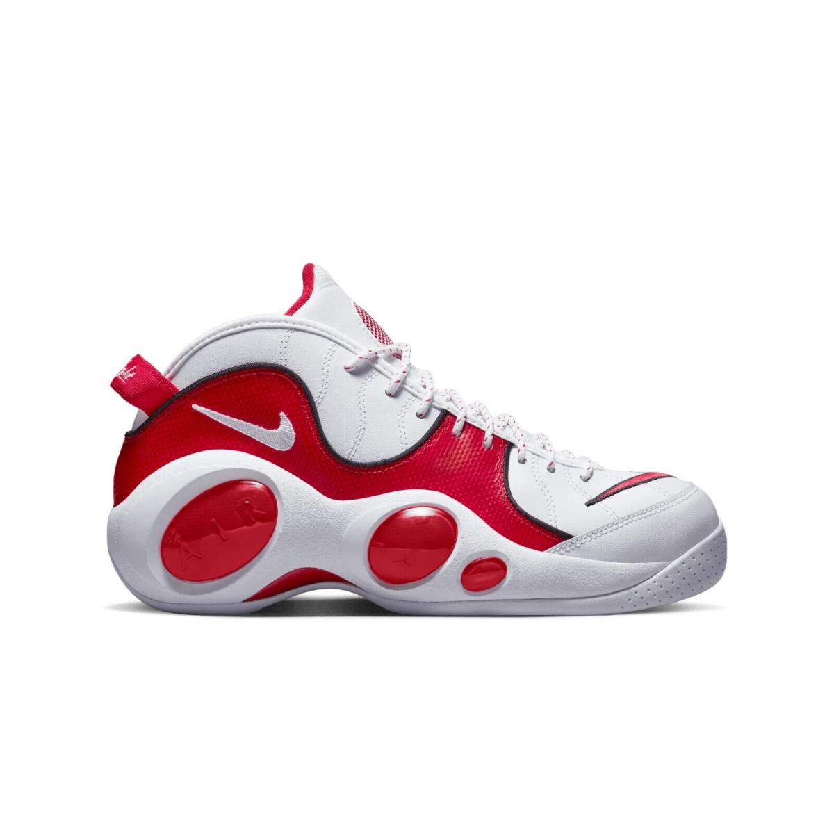 Nike Air Zoom Flight 95 DX1165-100 Men`s Red White Basketball Sneaker NR6508 - Red White