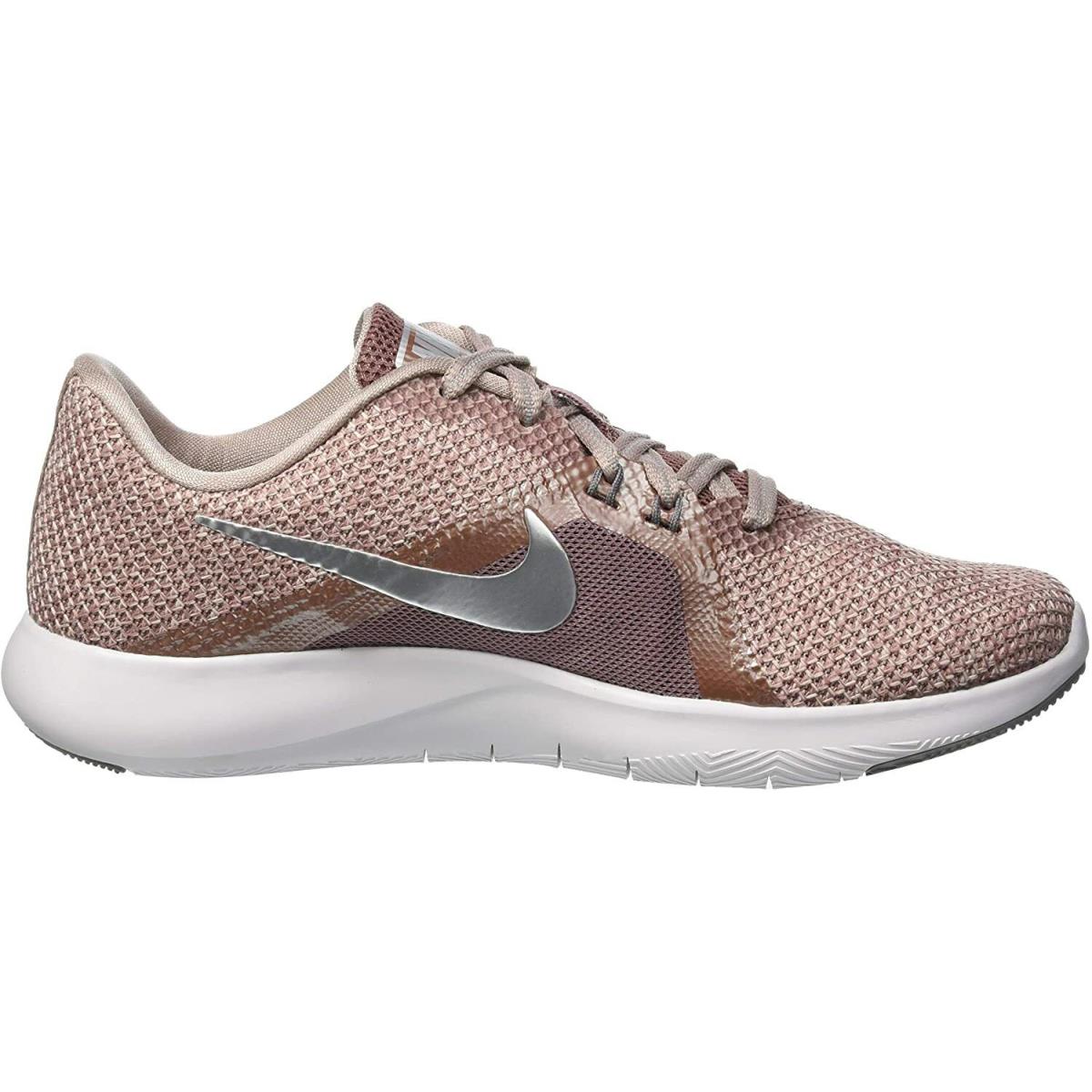 Women`s Nike Flex Trainer 8 Premium `smokey Mauve` Athletic Casual 924340 200 - Smokey Mauve/Diffused Mauve/Metallic Silver/White