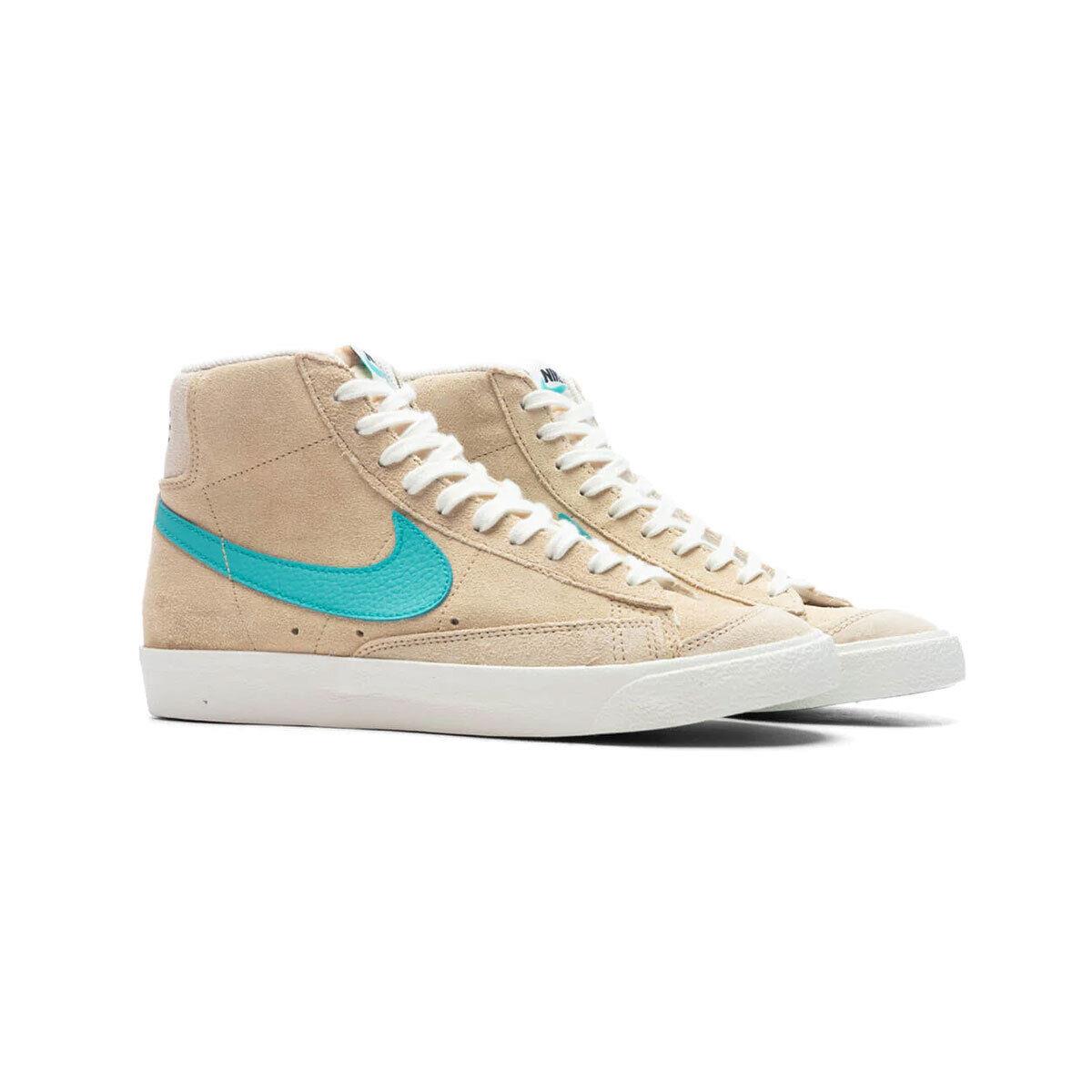 Nike Men`s Blazer Mid 77 FJ4414-200 Desert Ore/light Aqua SZ 7-15 - Desert Ore/Light Aqu