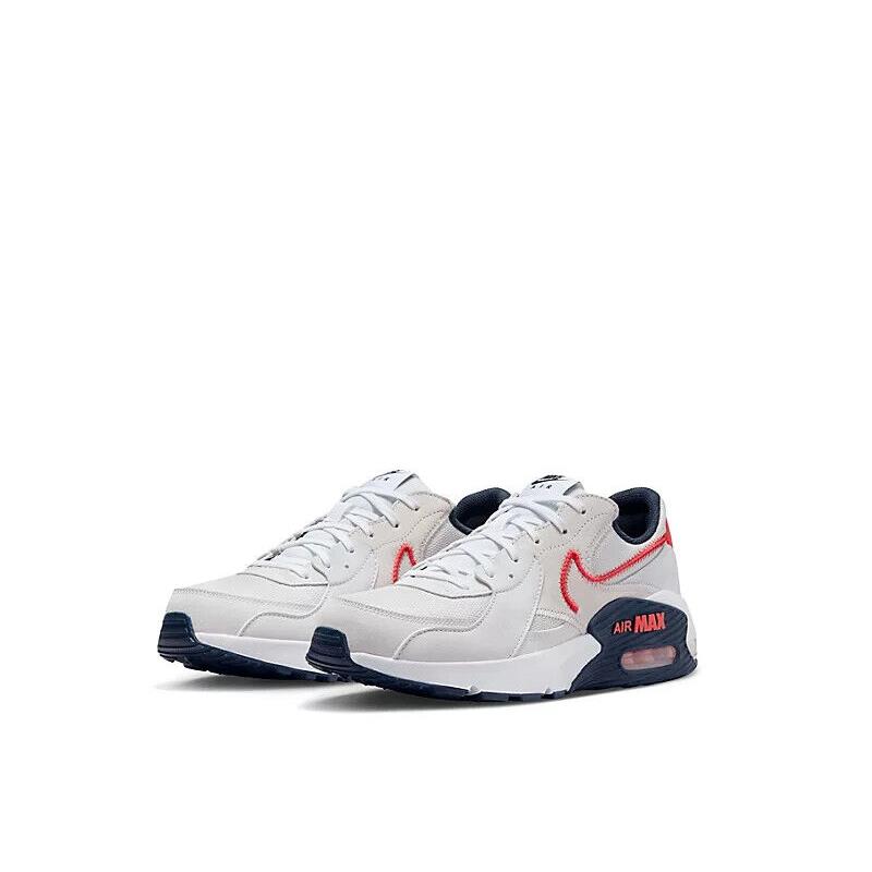 Nike Air Max Excee Men`s Athletic Gym Workout Running Sneakers Off White/Red
