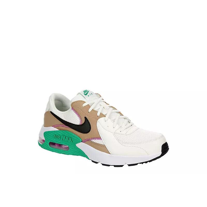 Nike Air Max Excee Men`s Athletic Gym Workout Running Sneakers White/Brown/Green