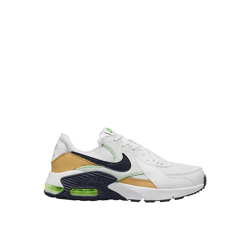 Nike Air Max Excee Men`s Athletic Gym Workout Running Sneakers White/Yellow/Black Logo