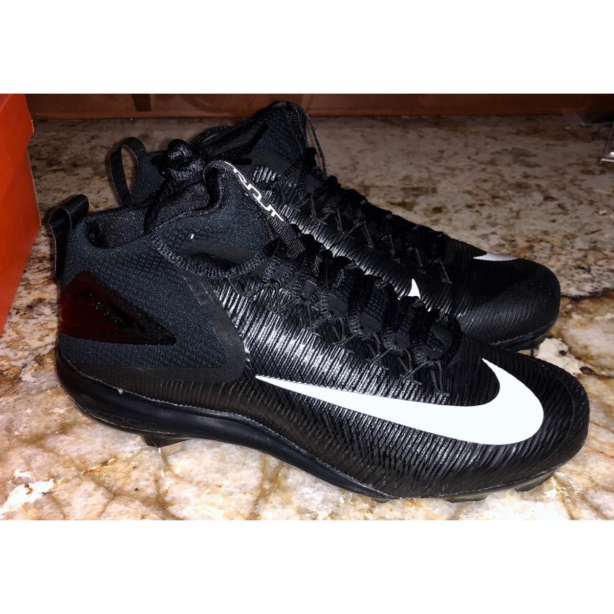 Nike Force Trout 3 Black White Baseball Metal Spikes Cleats Mens 8.5 9.5 SporTipTop