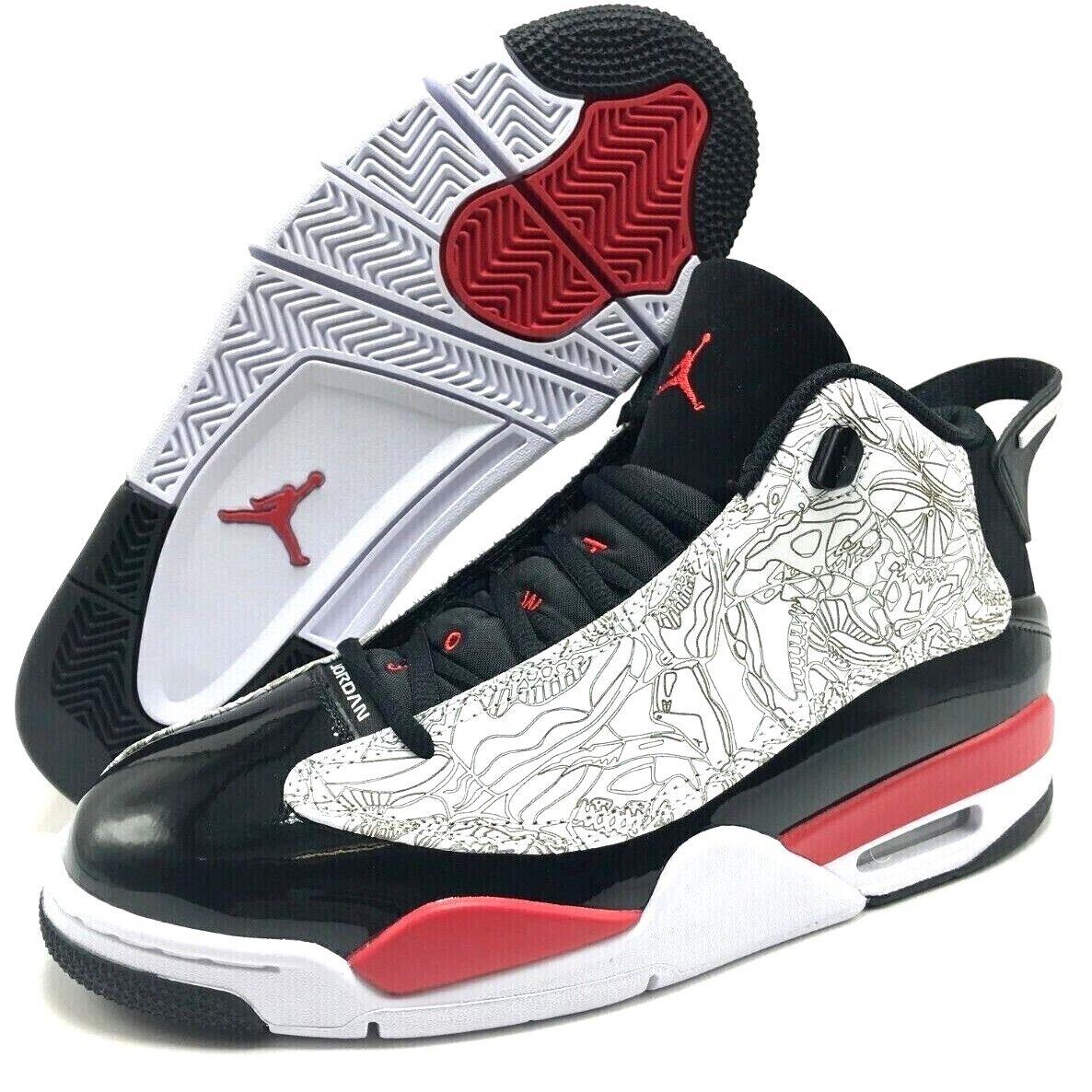 Men Nike Air Jordan Dub Zero White/black/red Sneakers 311046 162