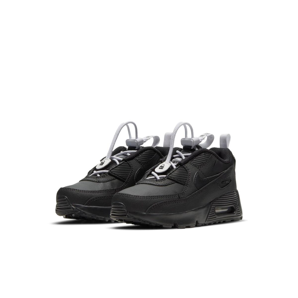 CV0064-001 Preschool Nike Air Max 90 Toggle `triple Black PS ` - Black/White/Black/Black