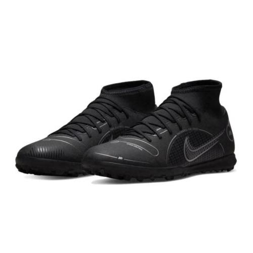 Nike Men`s Mercurial Superfly 8 Club TF `black Silver` Soccer Cleats DJ2909-007