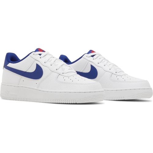 CT3839-101 Grade School Nike Air Force 1 Low `white Deep Royal GS ` - White/Deep Royal Blue/University Red