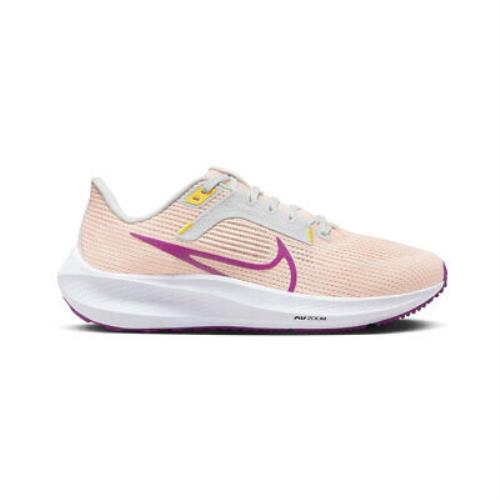 Nike Women`s Air Zoom Pegasus 40 DV3854-800 Guava Ice/vivid Purple SZ 4-15 - Guava Ice/Vivid Purple