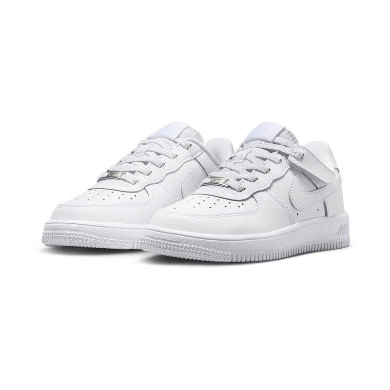 Boys Pre School Nike Force 1 Low Easyon_white/white-white FN0237-111-SIZE 13 - WHITE/WHITE-WHITE