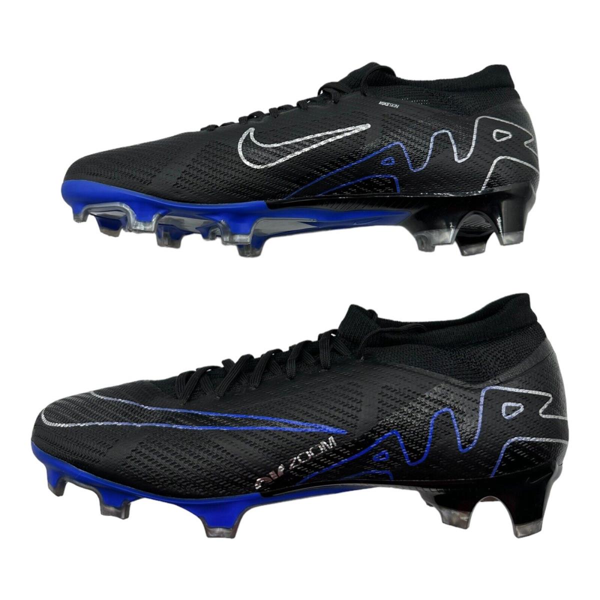 Nike Zoom Mercurial Vapor 15 Pro FG Low Black Blue DJ5603-040 - Men`s Size 9