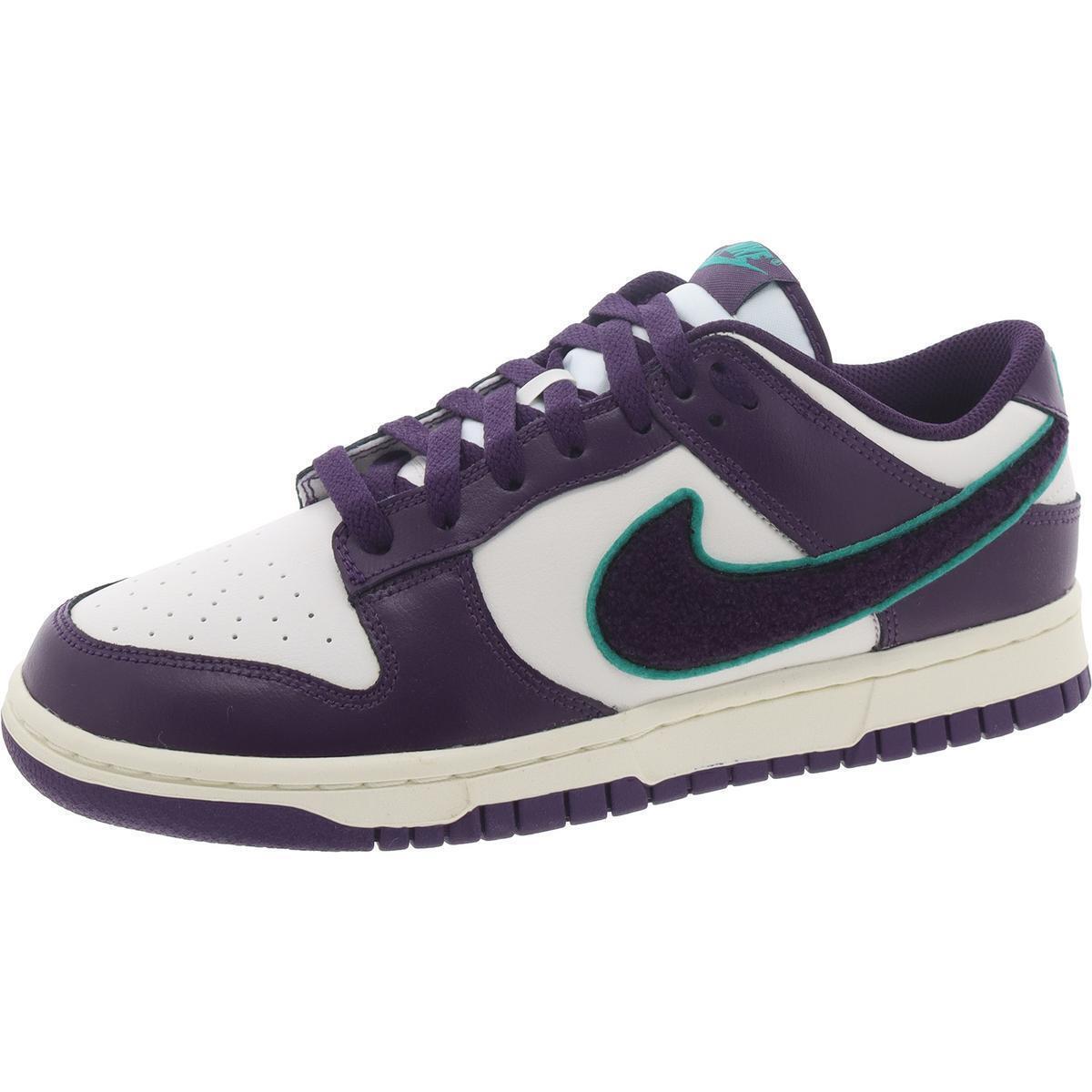 Nike Mens Dunk Low Retro Purple Gym Running Training Shoes 8.5 Medium D 5870 - White