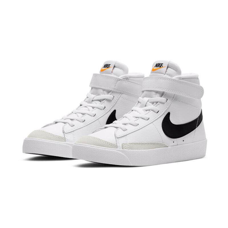 Boys Pre School Nike Blazer Mid 77_WHITE/BLACK-TEAM Orange DA4087-100-SIZE 12 - WHITE/BLACK-TEAM ORANGE