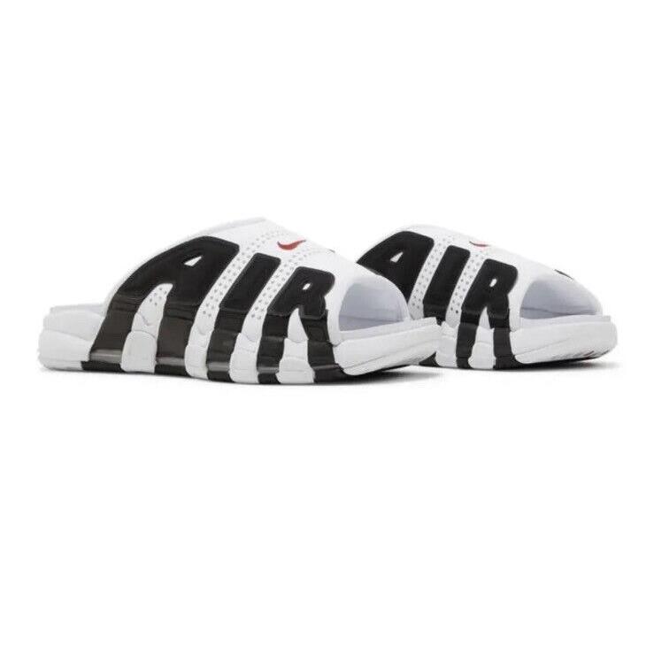 Nike Air More Uptempo Slide White Red Black FB7815-100 Mens Sz 13 Scottie Pippen - White