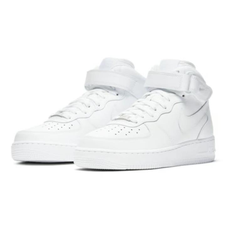 Nike Air Force 1 07 Mid Womens Size 10 Shoes DD9625 100 Triple White - Multicolor