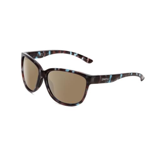 Smith Monterey Cateye Polarized Sunglasses in Sky Tortoise Brown 58 mm 4 Options Amber Brown Polar