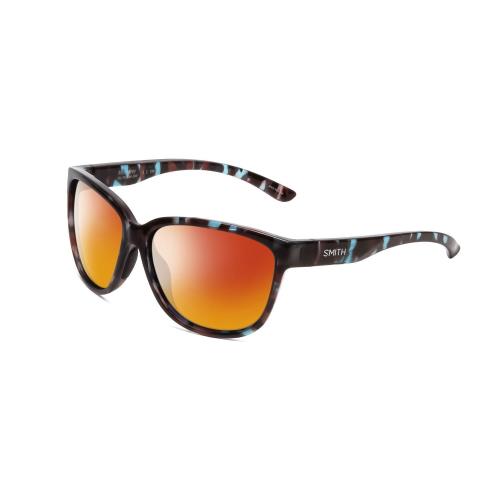 Smith Monterey Cateye Polarized Sunglasses in Sky Tortoise Brown 58 mm 4 Options Red Mirror Polar