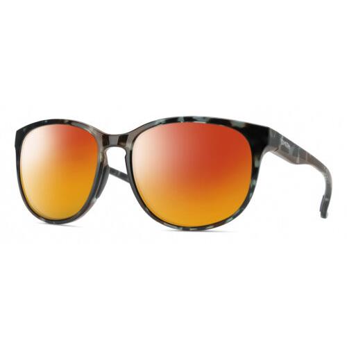 Smith Lake Shasta Unisex Cateye Polarized Sunglasses in Tortoise Blue Black 56mm Red Mirror Polar