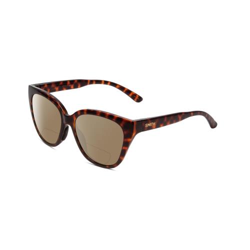 Smith Era Ladies Cateye Polarized Bi-focal Sunglasses in Tortoise 55mm 41 Option Brown