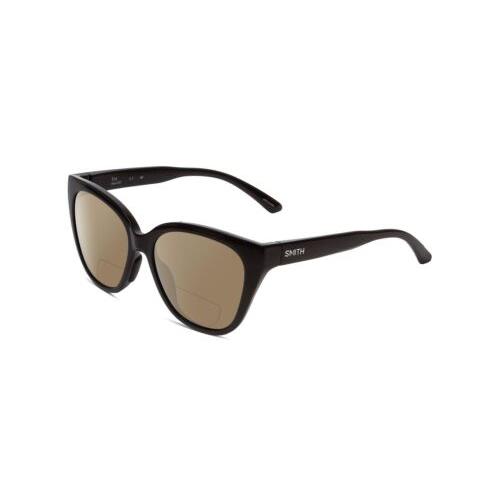 Smith Era Ladies Cateye Polarized Bi-focal Sunglasses Gloss Black 55mm 41 Option Brown