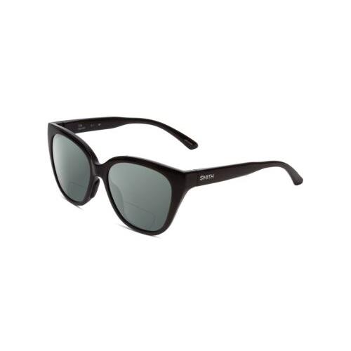 Smith Era Ladies Cateye Polarized Bi-focal Sunglasses Gloss Black 55mm 41 Option Grey