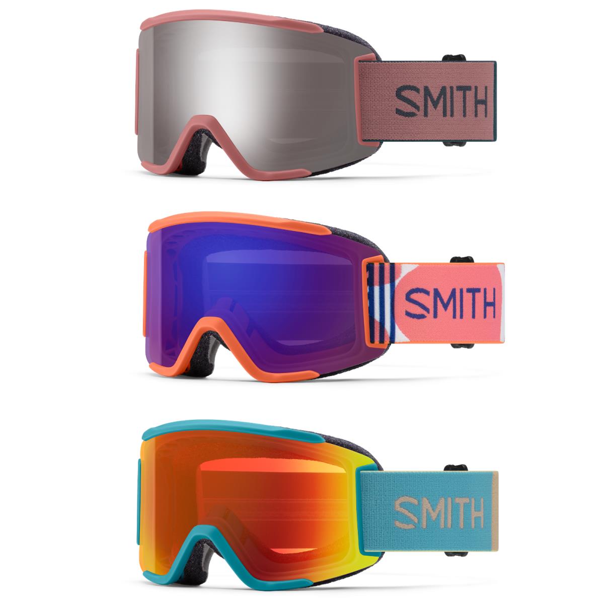 Smith Women`s Squad S Ski Snowboard Snowmobile Chromapop Mirror Lens Small Fit