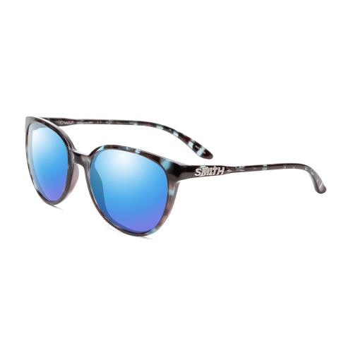 Smith Cheetah Ladies Polarized Sunglass 4 Option Cateye Sky Tortoise Marble 54mm Blue Mirror Polar