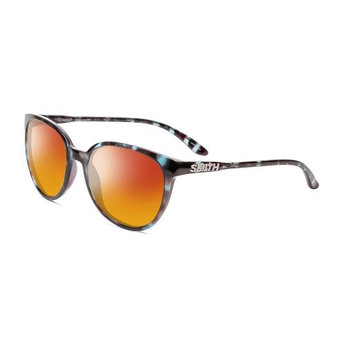 Smith Cheetah Ladies Polarized Sunglass 4 Option Cateye Sky Tortoise Marble 54mm Red Mirror Polar