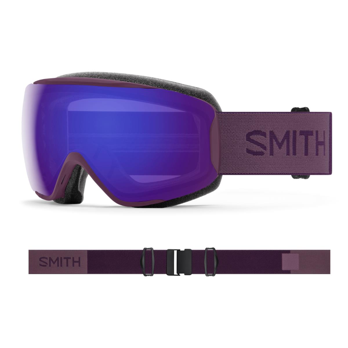 Smith Women`s Moment Ski Snowboard Snowmobile Chromapop Mirror Lens Small Fit Amethyst