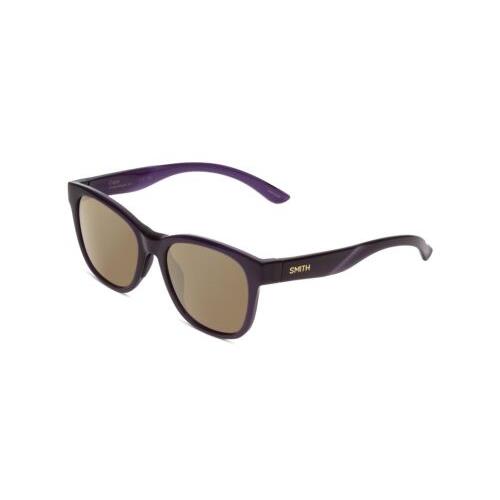 Smith Caper Cateye Polarized Sunglasses in Midnight Black Purple 53 mm 4 Options Amber Brown Polar