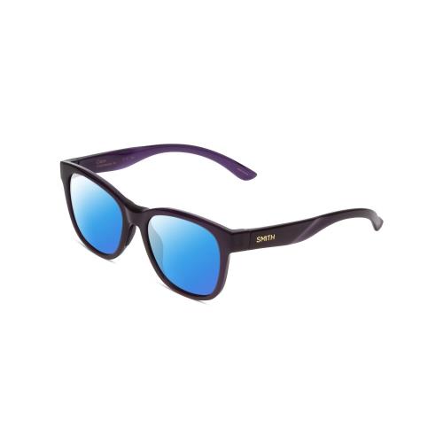 Smith Caper Cateye Polarized Sunglasses in Midnight Black Purple 53 mm 4 Options Blue Mirror Polar