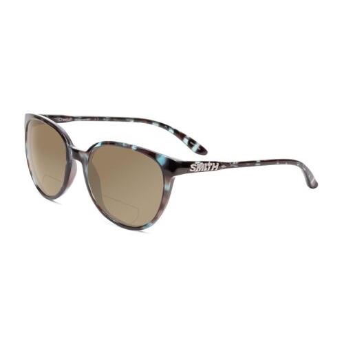 Smith Cheetah Women`s Polarized Bi-focal Sunglasses in Sky Tortoise Marble 54 mm Brown