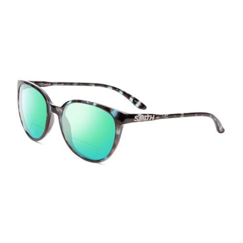 Smith Cheetah Women`s Polarized Bi-focal Sunglasses in Sky Tortoise Marble 54 mm Green Mirror
