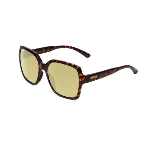 Smith Flare Women Polarized Bi-focal Sunglasses in Tortoise Brown 57mm 41 Option Yellow